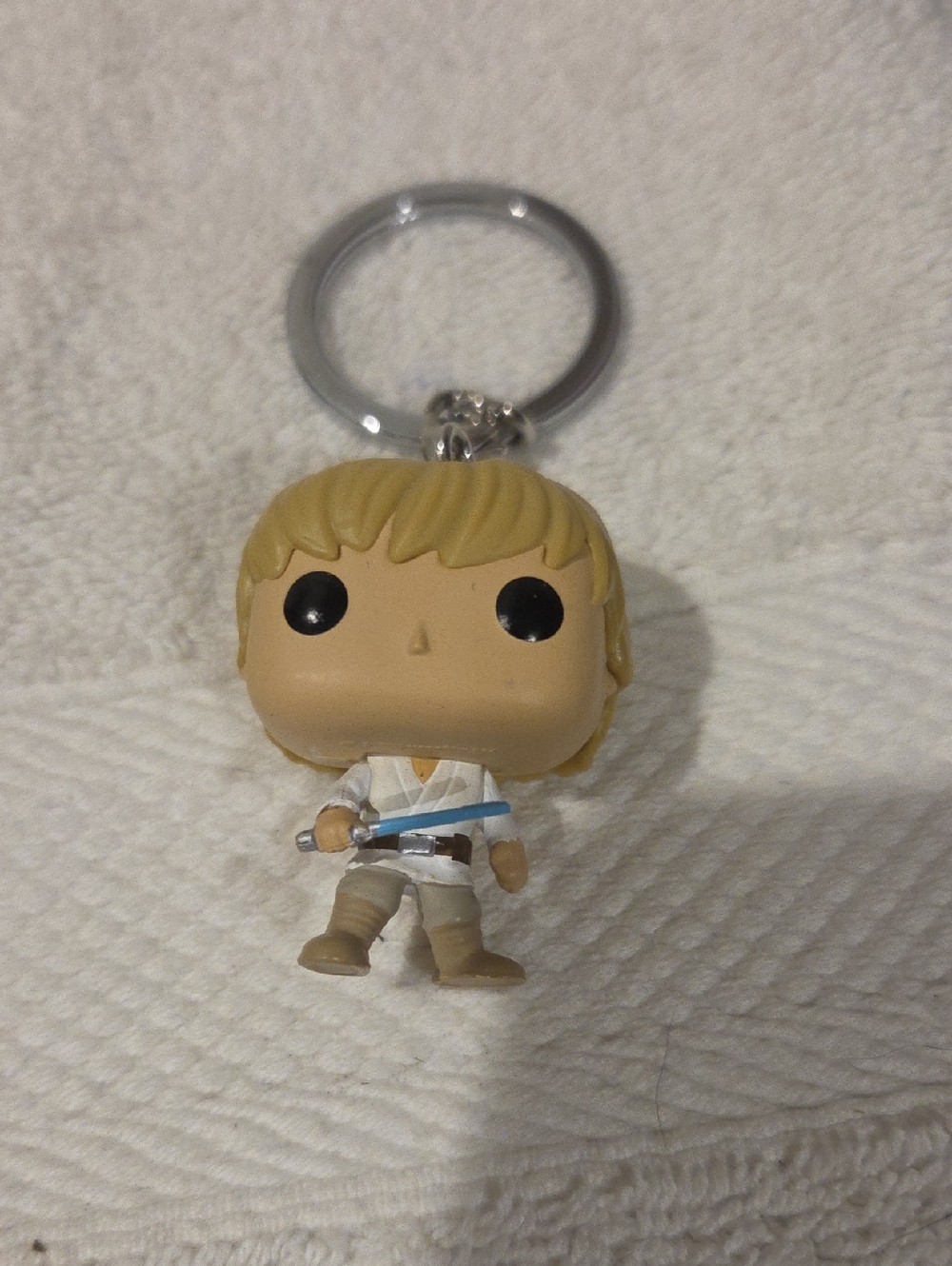 Funko Luke Skywalker Keychain - Blonde, White, Tan, Blue